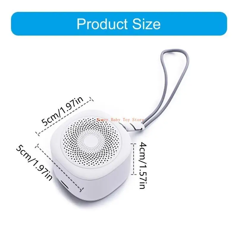 J0PF Baby White Noise Sound Machine Neugeborene Schlafhilfe Stimmung beruhigend Licht mit bauen in wiederaufladbarer Batterie