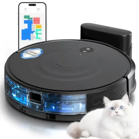 Robot Vacuum and Mop Combo LiDAR Navigation with Ultra Slim Design Smart Mapping Robotic Vacuum Cleaner 9000Pa Suction Customiz