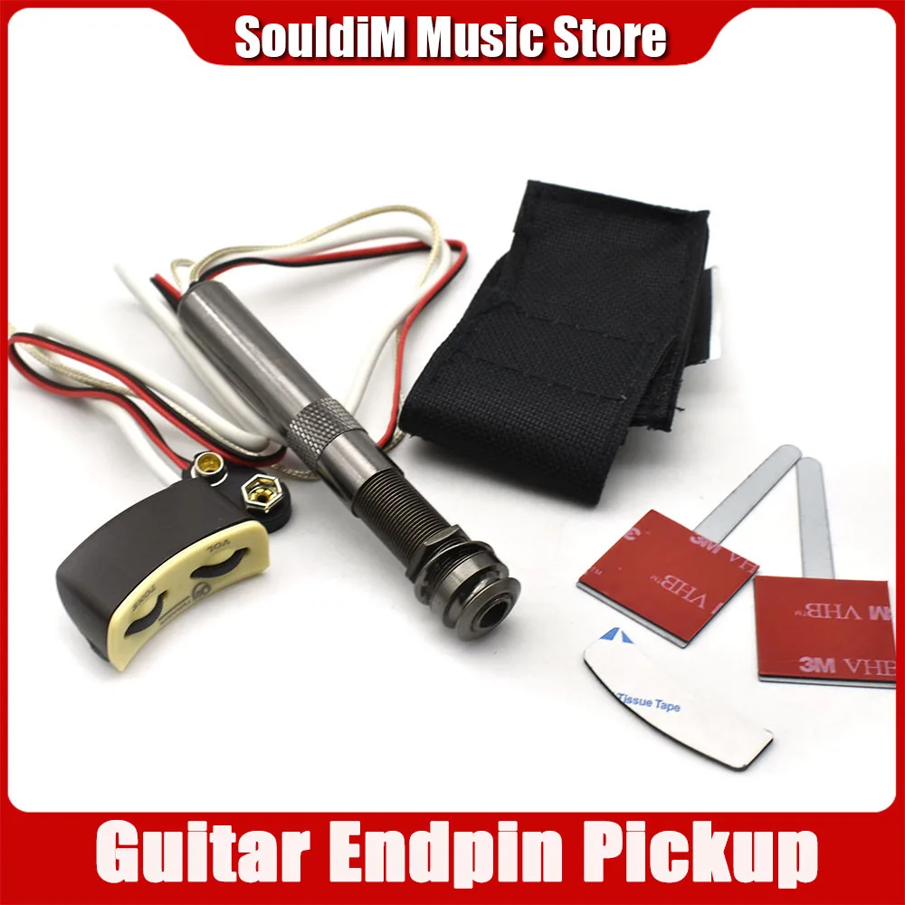 Soundhole Guitar Pickup Zinc Alloy A-201 Microphone Sound Hole Adjustable Preamp Equalizer for Acoustic Folk Guitar