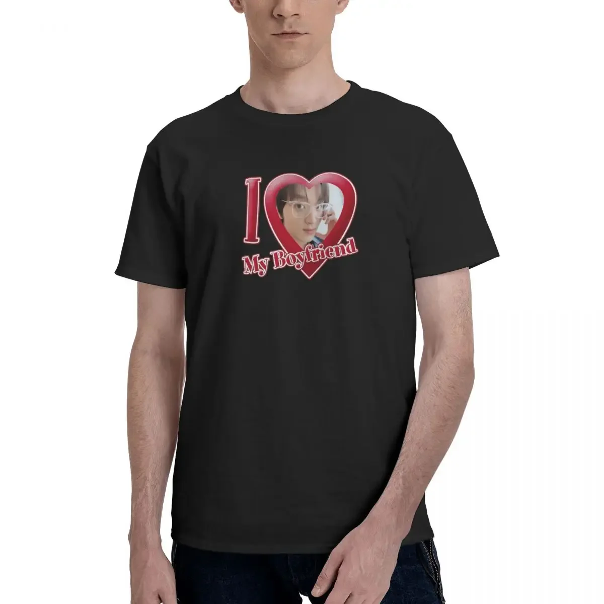 NCT Haechan I Love My Boyfriend 100% Cotton T-shirt Unisex Oversized T Shirts Men O-Neck Short Sleeve S-6XL