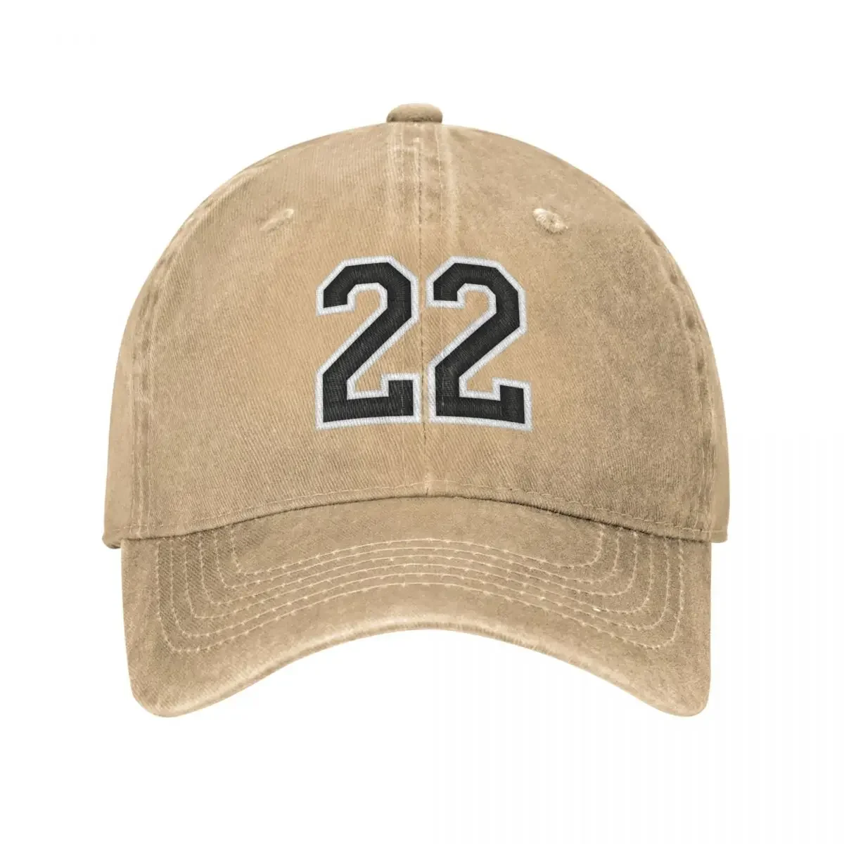 22 Black Jersey Sports Number Twenty-two Football 22 Baseball Caps Denim Hat Adjustable Casquette Streetwear Baseball Cowboy Hat