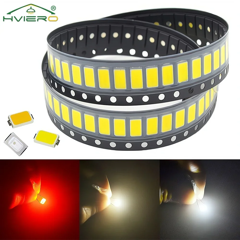 100 pçs 5730 smd smt ultra brilhante quente diy led diodo emissor de luz chip montagem em superfície para barra teto atmosfera paisagem lâmpada