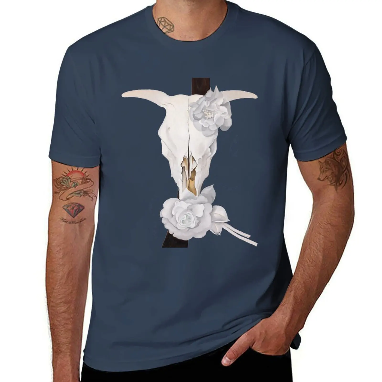 

Cow's Skull - Georgia O Keeffe T-Shirt cotton t shirt pack man t shirt cotton high quality t shirt personalised T-Shirt
