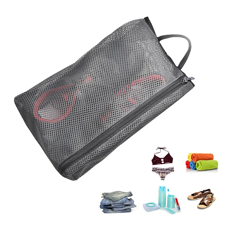 Durable Mesh Pouch Drawstring Bag Diving Surfing Outdoor Swimming Storage Bag Shoes Sundries Holder Bags