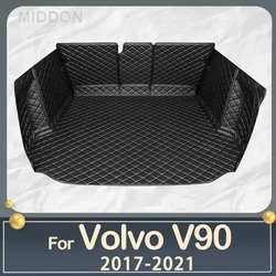 Car trunk mat for Volvo V90 Station wagon 2017 2018 2019 2020 2021 cargo liner carpet interior accessories cover