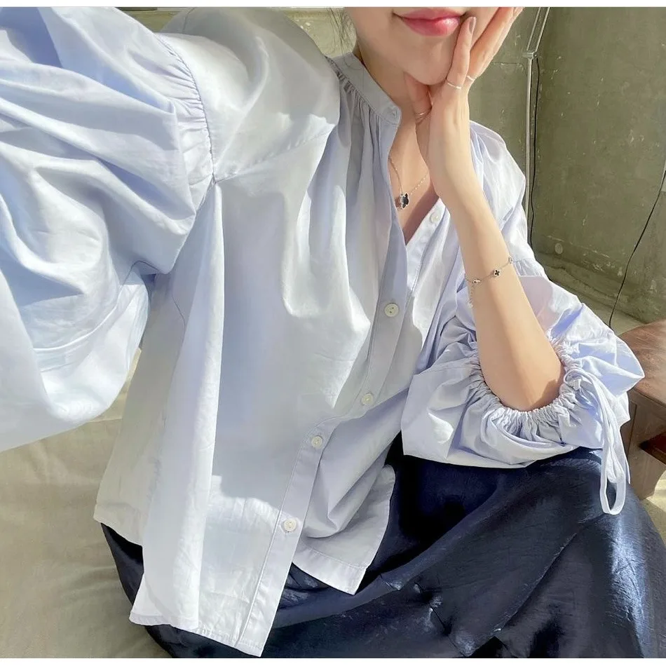 

Versatile Lantern Sve irt Korean Sle Women's Faionable All-Match Spring Autumn Winter irt for Various Ocns