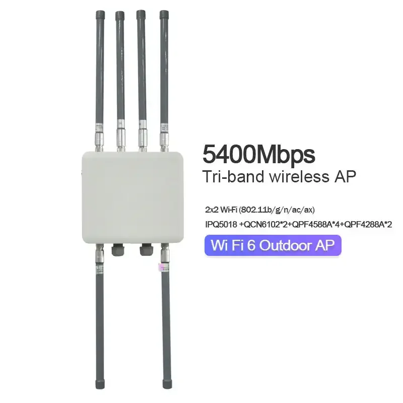 AX5400 20Km Outdoor Wifi Access Point Wireless Ap Dual Band 802.11