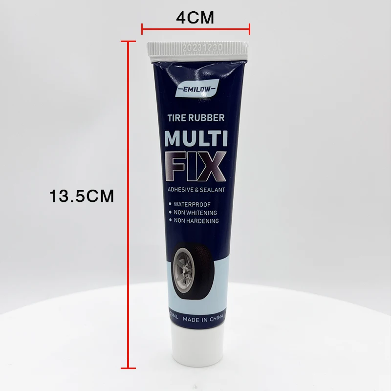 50ML Car Tire Repair Glue Universal Multi-functional Outer Tire Wall Tire Crack Repair Motorcycle Bike Strong Repair Black Glue