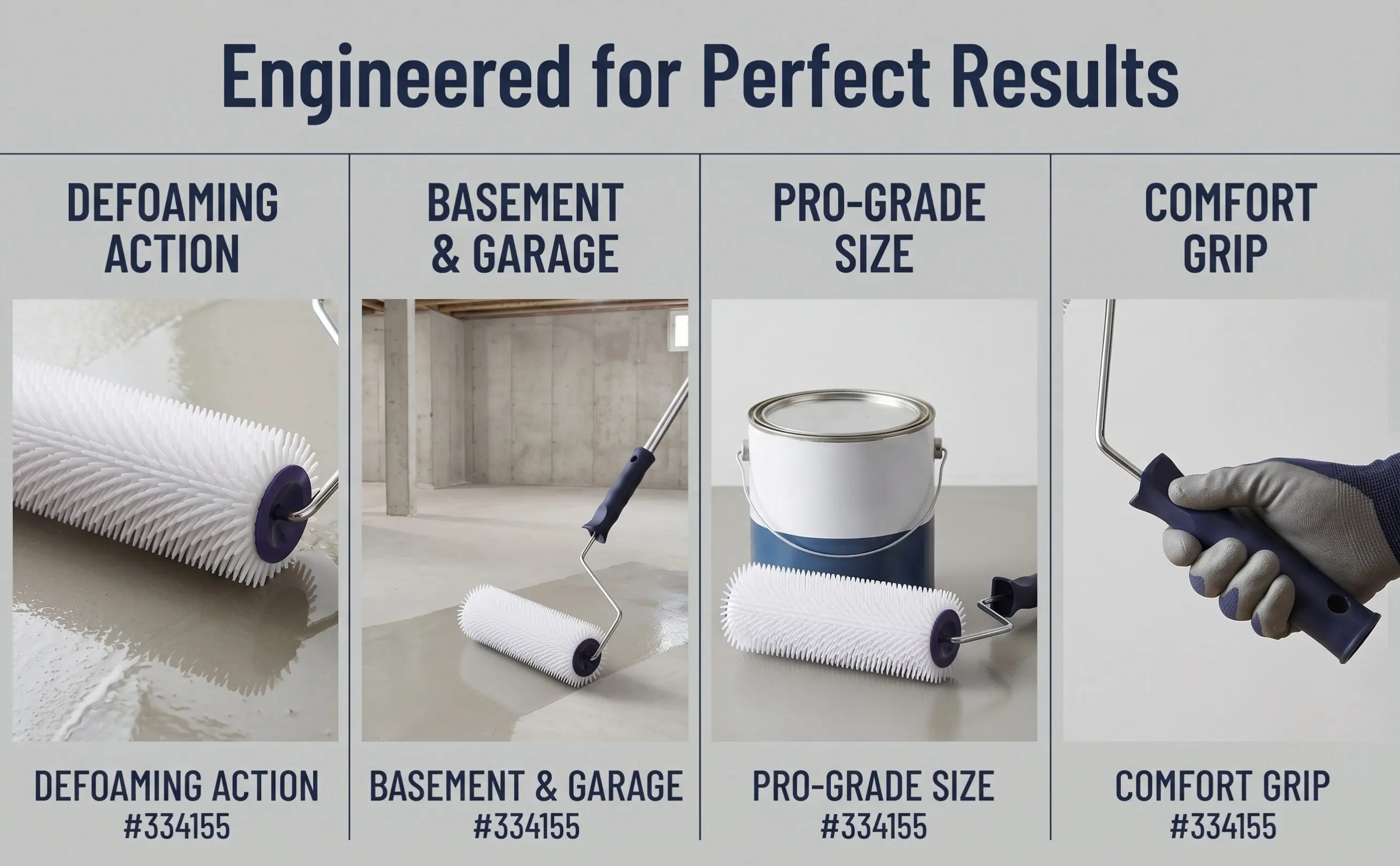 Spiked Screed Roller Self Leveling Floor Epoxy Defoaming Tool for Air Bubble Removal and Smooth Finish