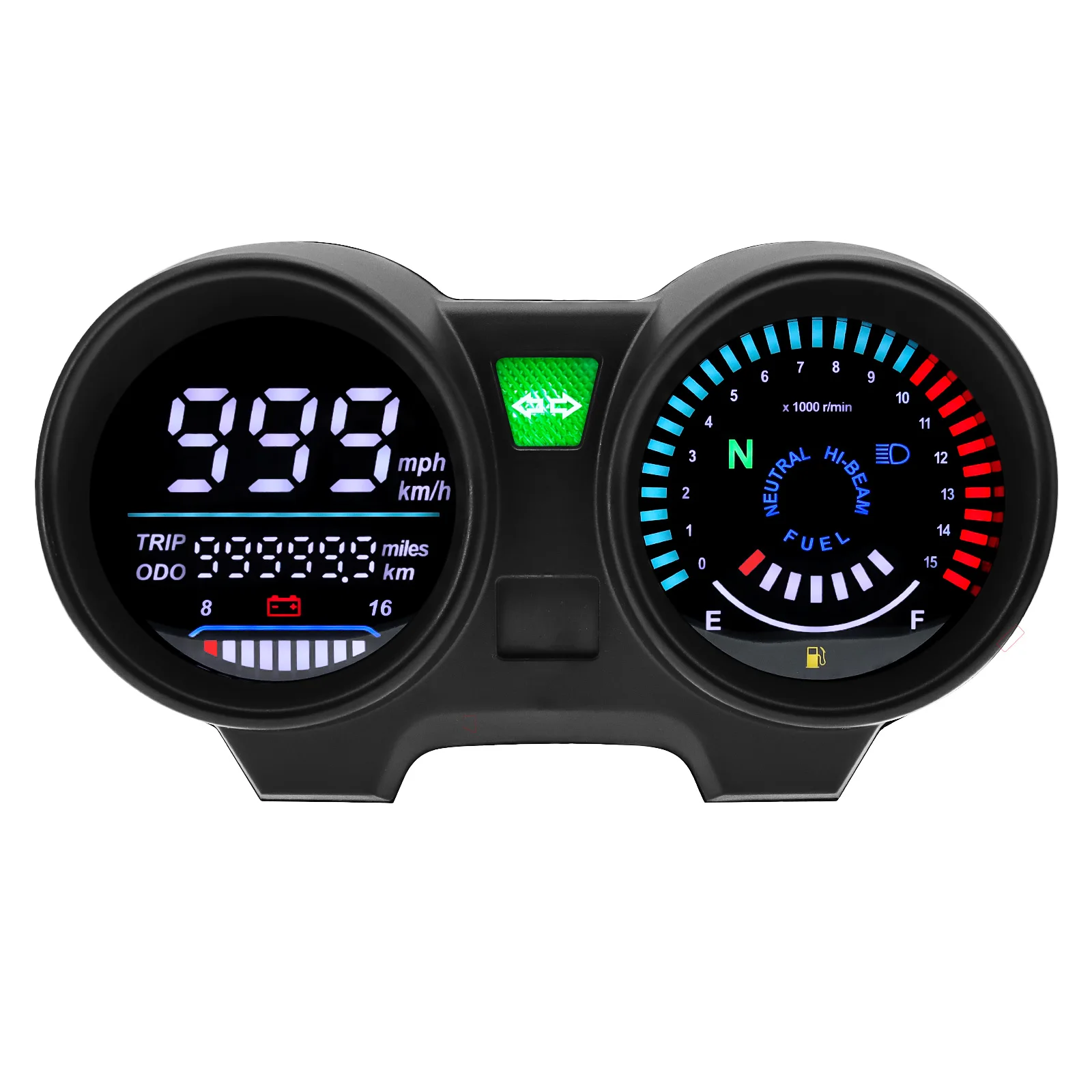 Universal Digital Meter Board For Motorcycle LCD Speedometer Tachometer Waterproof Instrument Cluster Indicator For Suzuki GN125