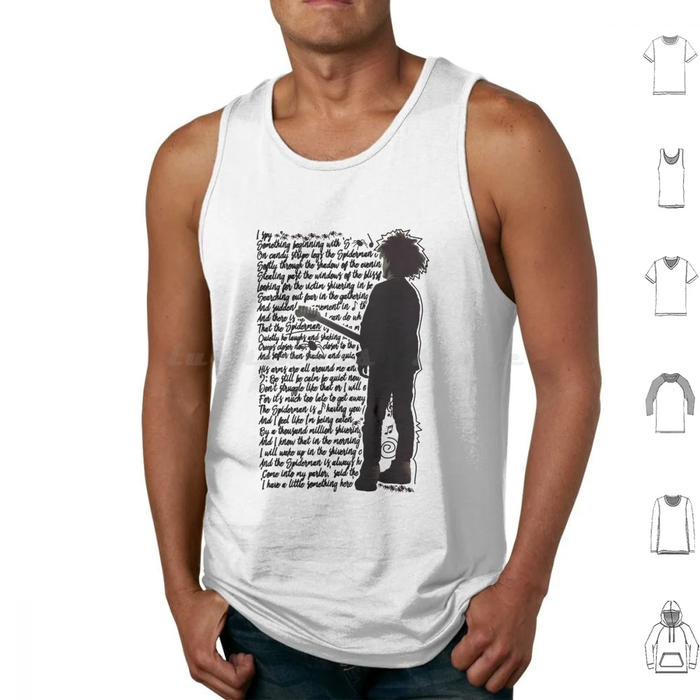 

Мужские и женские Llullaby подарки для музыкальных фанатов майки жилеты без рукавов Роберт Смит Goth Music Cure 80-х годов новая волна