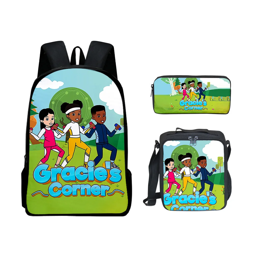 

Creative Popular Peculiar Funny Gracies Corner 3D Print 3pcs/Set pupil School Bags Laptop Daypack Backpack Lunch bag Pencil Case