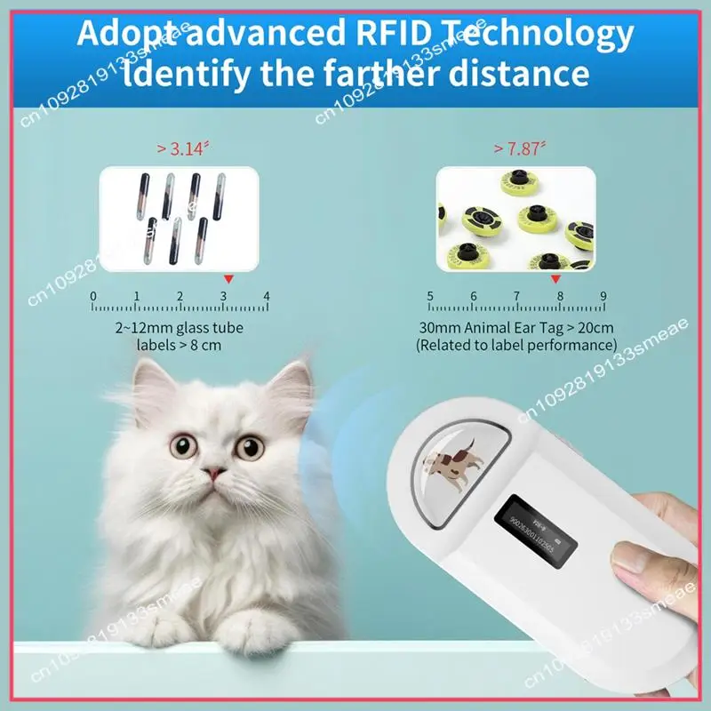 N94R 134.2Khz RFID Reader Pet Microchip Scanner Portable Animal Chip Reader For Animal ID Number Identification