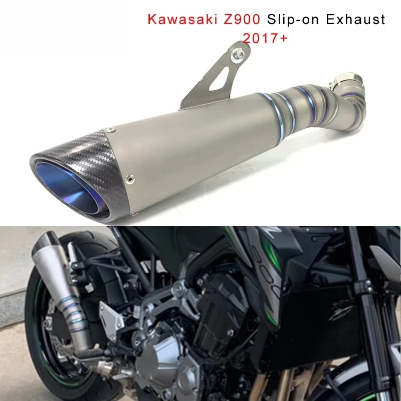 Teentop High Quality Motorcycle Stock Size Exhaust Slip-on Pipe for Z900 2017+ Exhaust Pipe 6