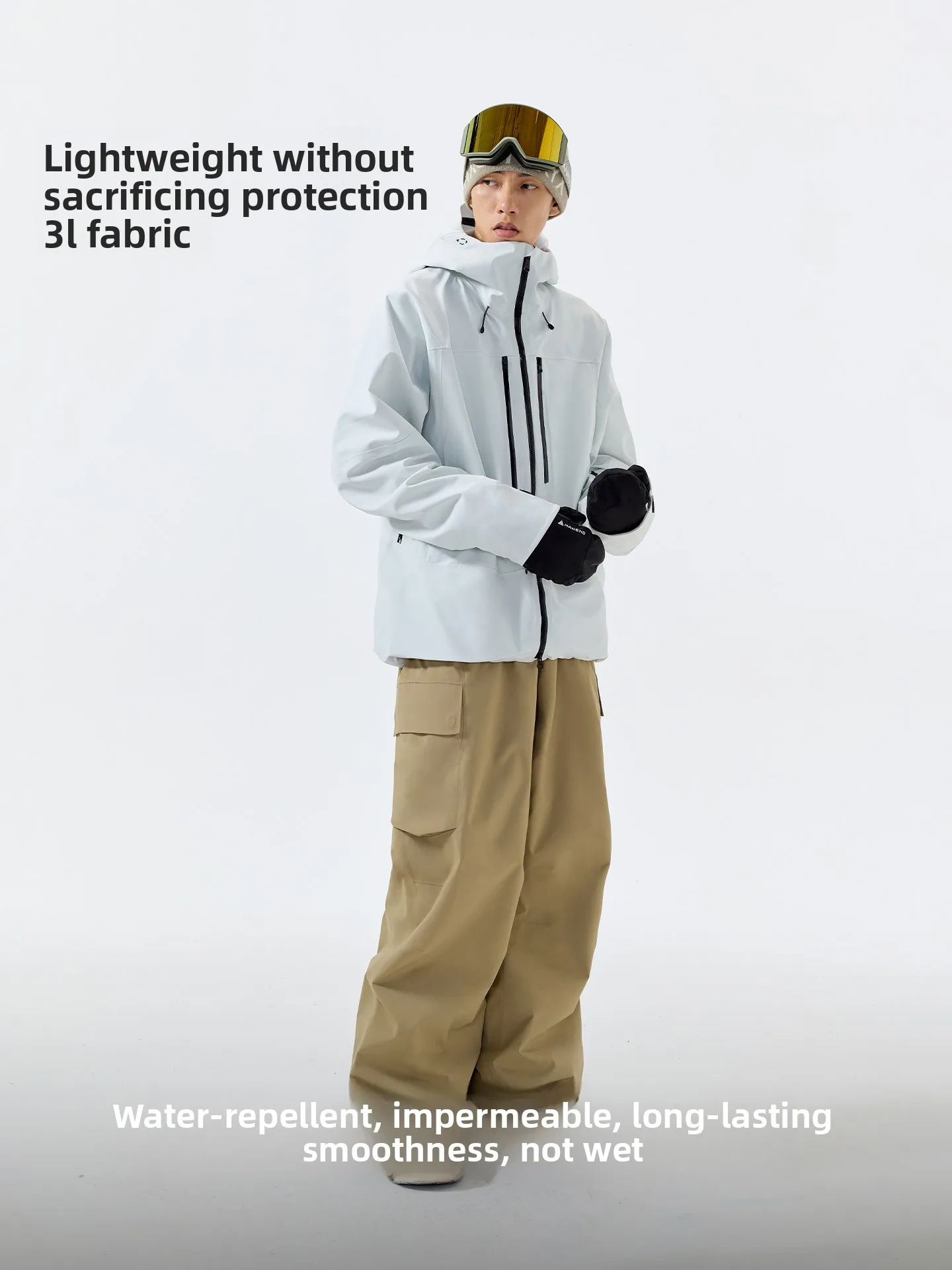 سراويل تزلج نانند للسيدات خفيفة الوزن 3 لتر مقاومة للماء احترافية لإزالة الرطوبة سراويل تزلج فضفاضة للرجال