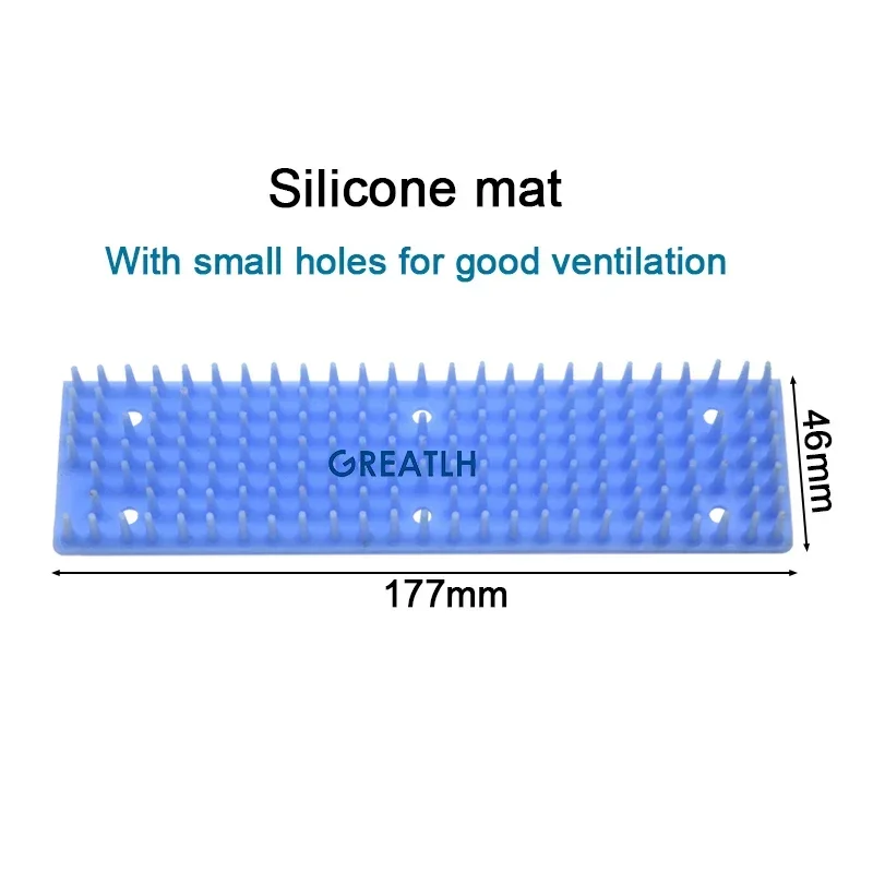 GREATLH Sterilization Tray Disinfection Case with Silicone Mat High Temperature Holding Ophthalmic Instrument