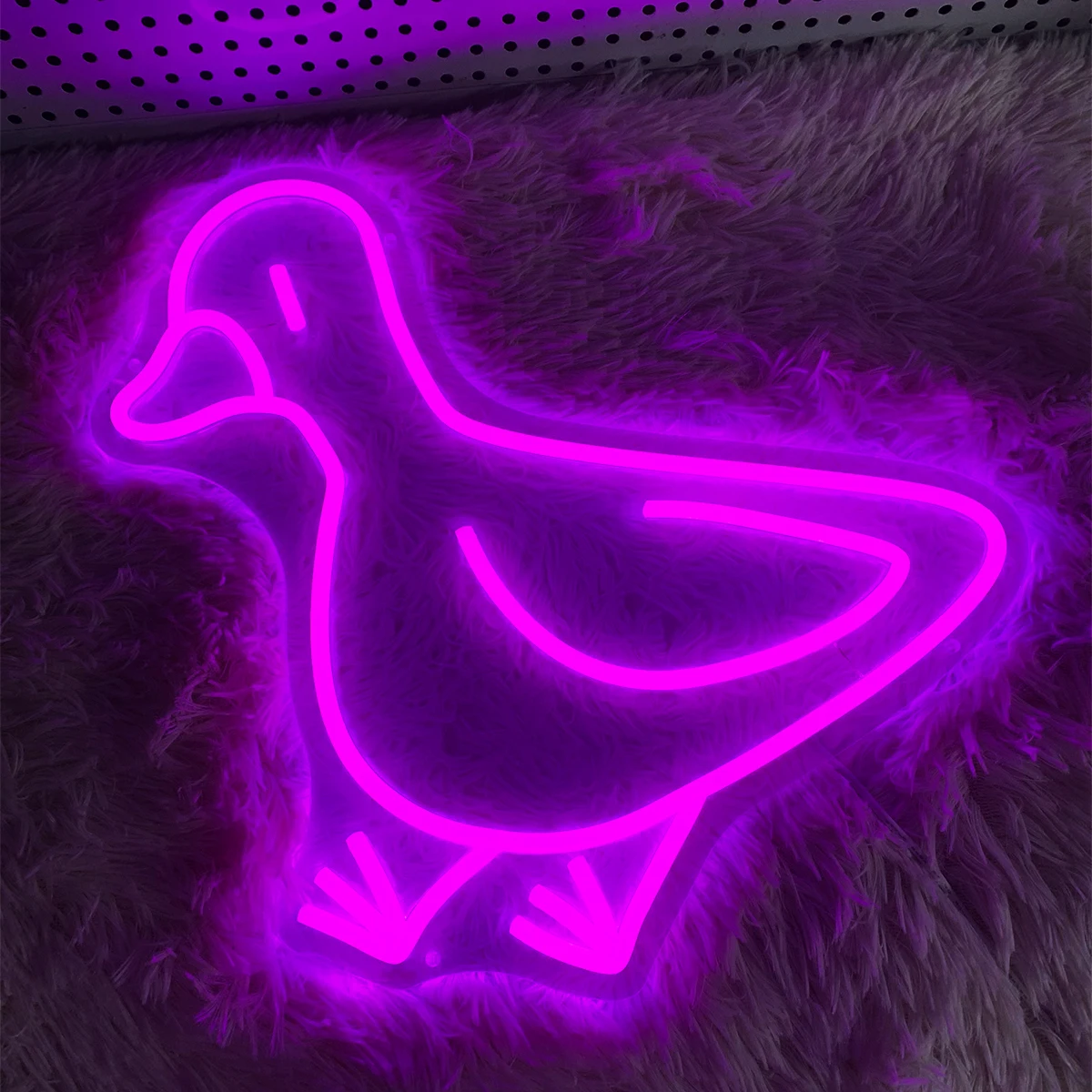 Lámpara de neón con forma de pato, personalizada, se aplica a la decoración del dormitorio, fiesta de cumpleaños, bar, ilumina la atmósfera