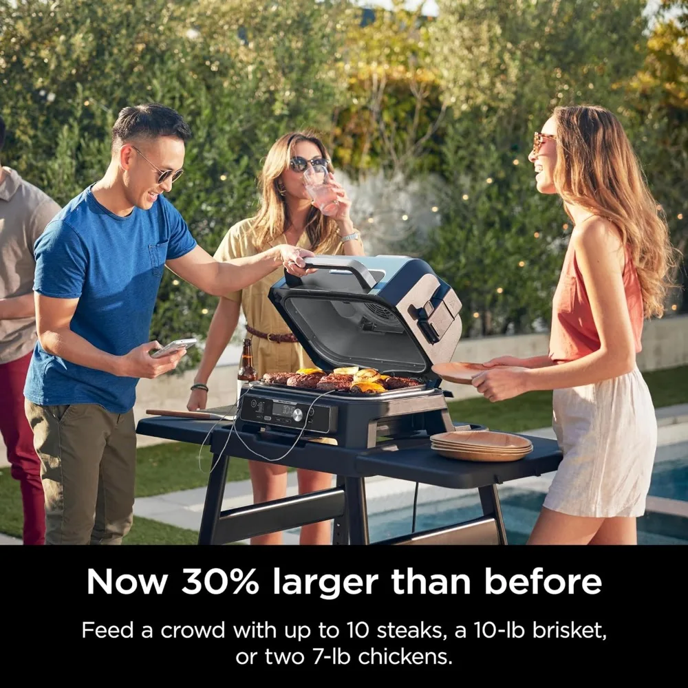 OG951 Woodfire Pro Connect Premium XL Outdoor Grill & Smoker, Bluetooth, App abilitato, 7-in-1 Master Grill, BBQ Smoker