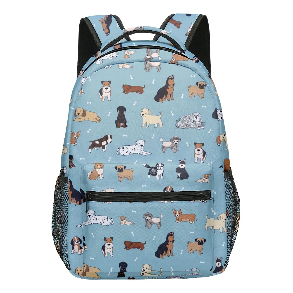 

Trendy Novelty Kpop Youthful School Bags Unisex puppy dog Travel Bags 3D Print Oxford Waterproof Notebook Shoulder Backpacks