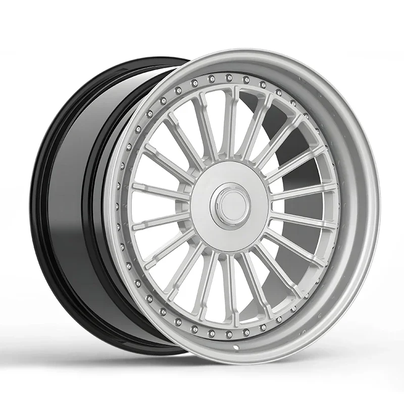 16 inch customized size passenger car aluminum alloy split forged wheels rim pcd 5x112 ,rims 3 pcs 17 to 18 step lip