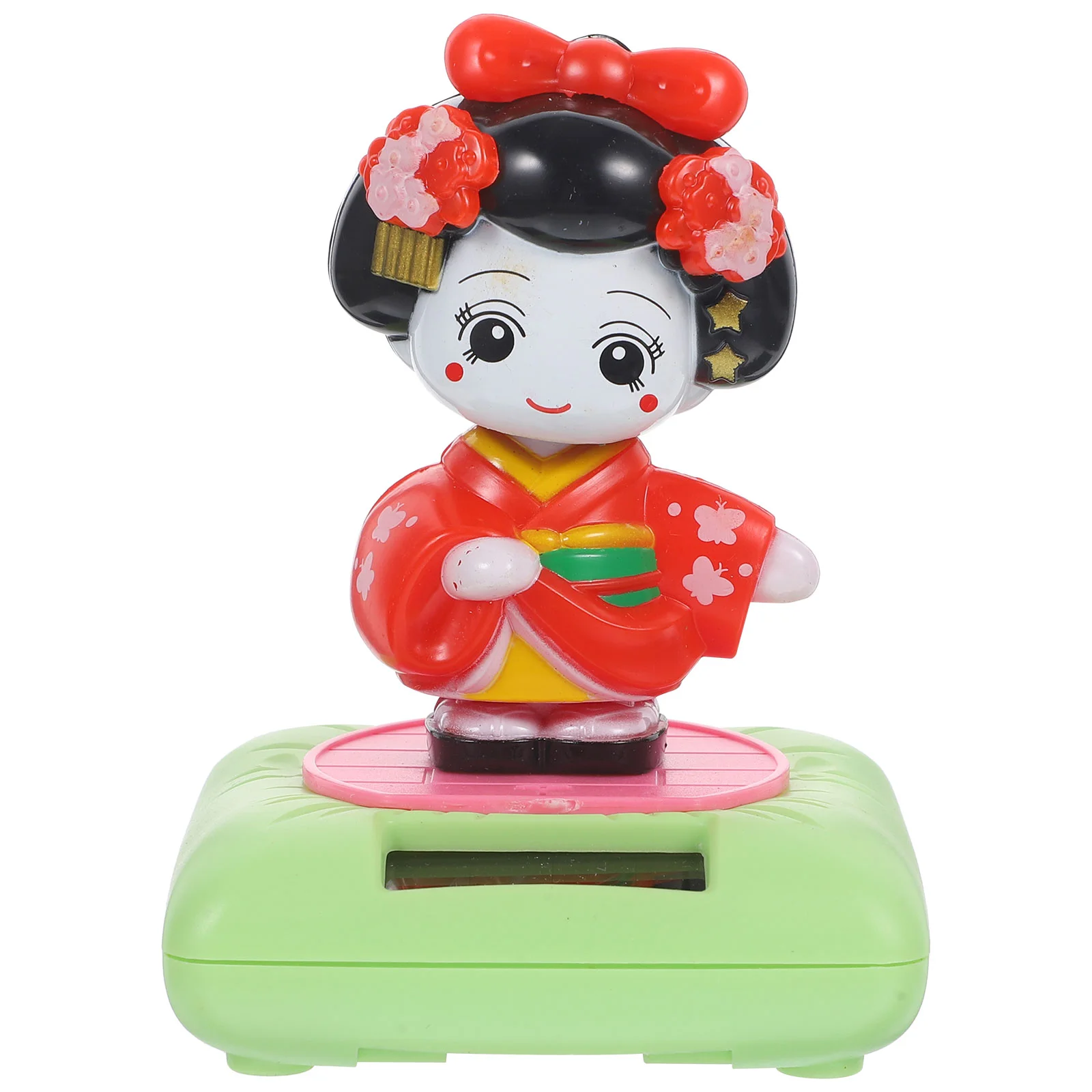 Bailarina Solar automotriz, cabeza de asinata, cantante, Interior de coche, adornos decorativos, Kimono, escritorio, Mini, estatua rosa, 77x77x10cm