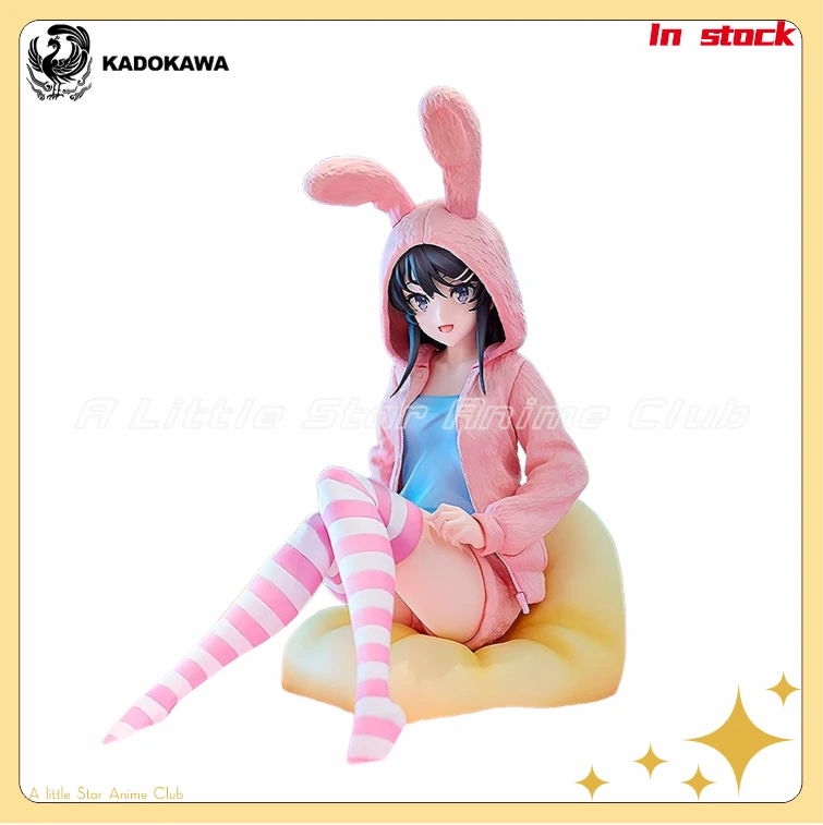 

В наличии оригинальный KADOKAWA KDcolle Sakurajima Mai HoodStyle Rabbit Ears Ver Sakurajima Mai Rabbit Ears Coat Model Toys