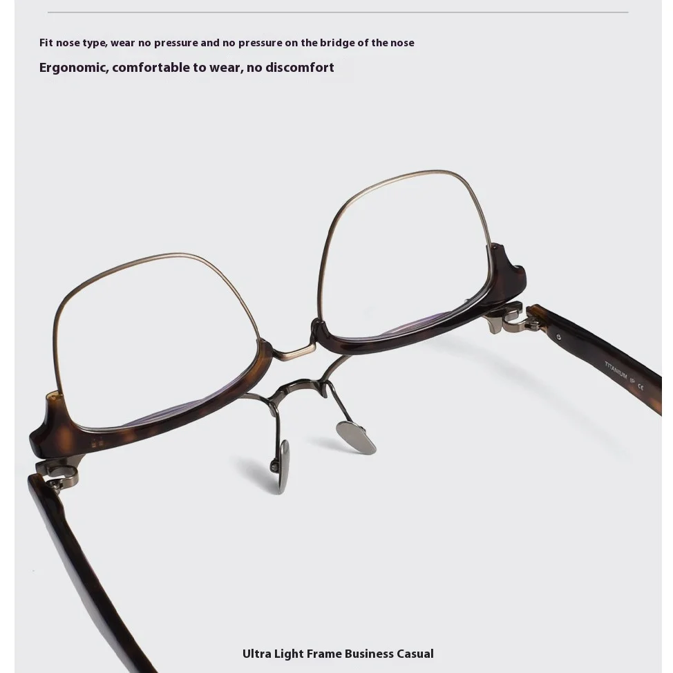 نظارات رجال الأعمال عادية - 180 °   مفصلة R عكسية، خفيفة للغاية 23.5 جرام