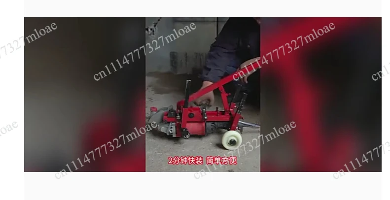 Lifting type road concrete cutting machine hydroelectric mounting frame hand-pushed ground slotting bracket