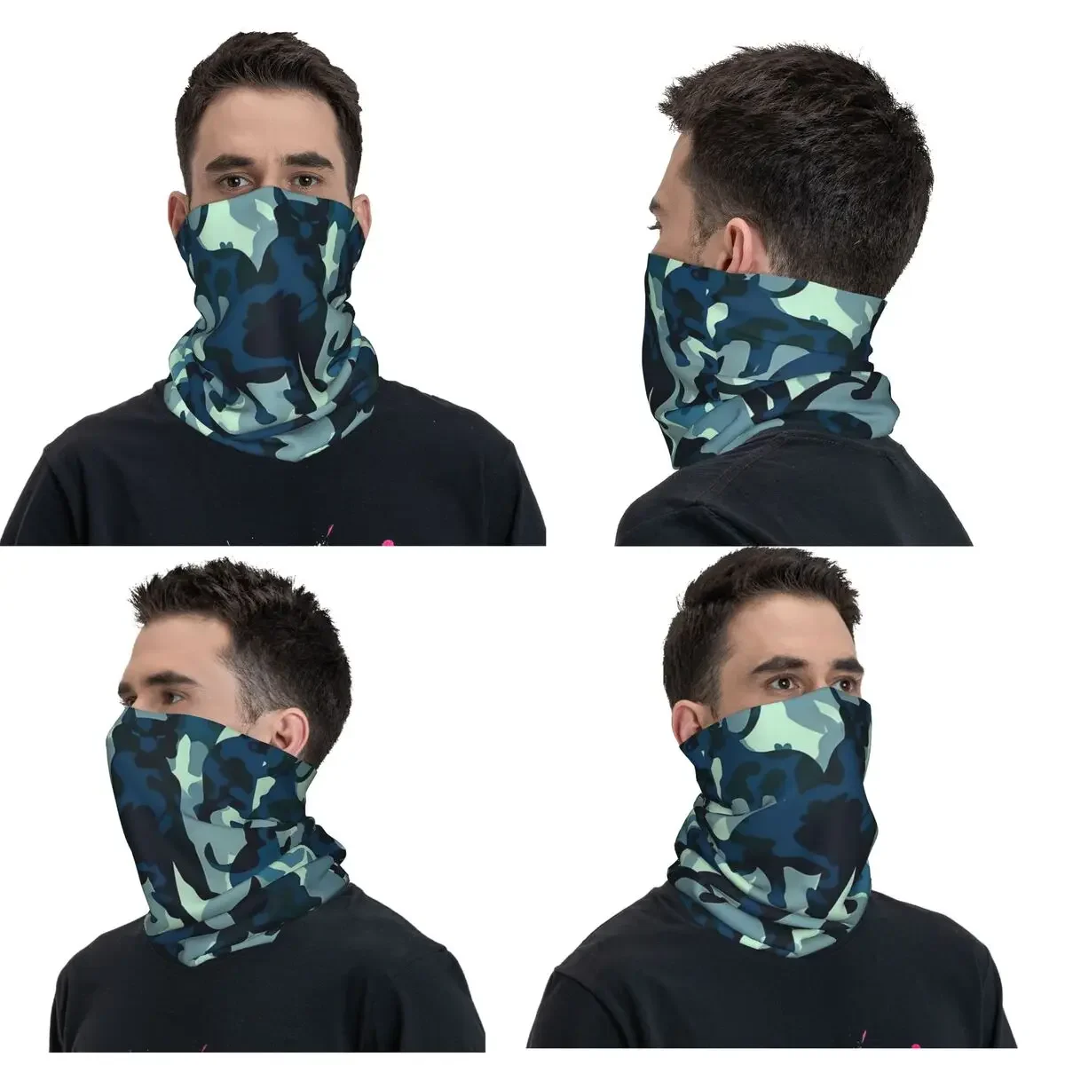 Bandana de camuflaje del ejército para gatos, cubierta para el cuello, bufanda envolvente estampada, gorros multifunción para ciclismo para hombres, mujeres y adultos, invierno