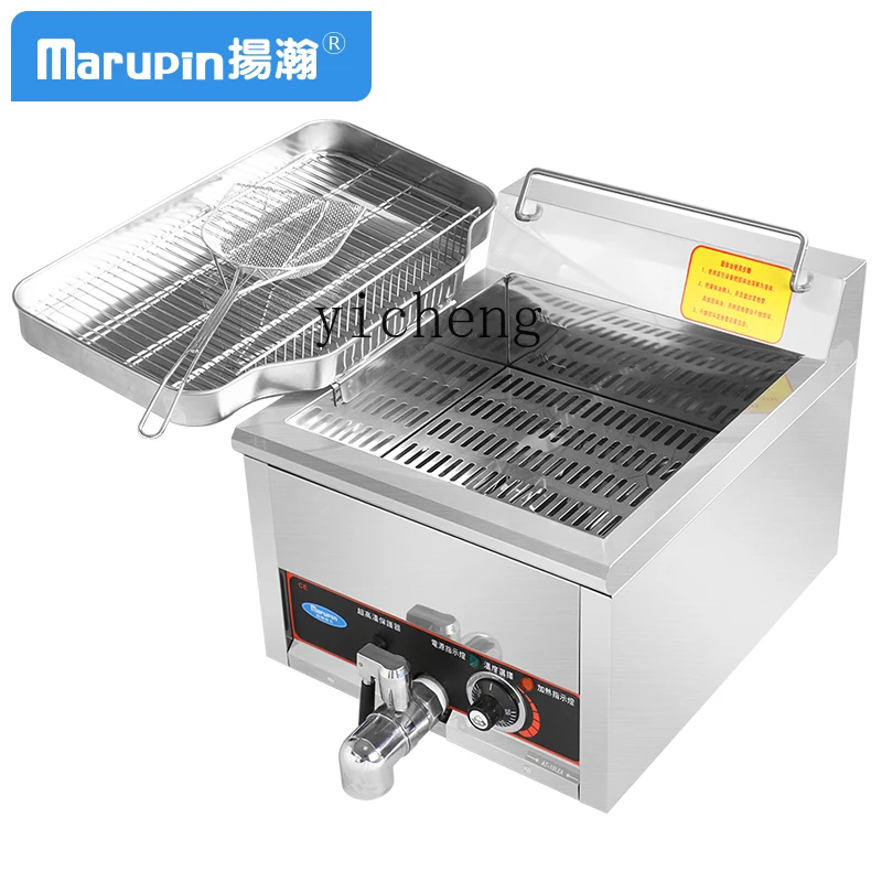 ZC Commercial Fryer Electric Fryer Desktop Gas Deep Fryer Large Capacity Chicken Chop Frying Pan