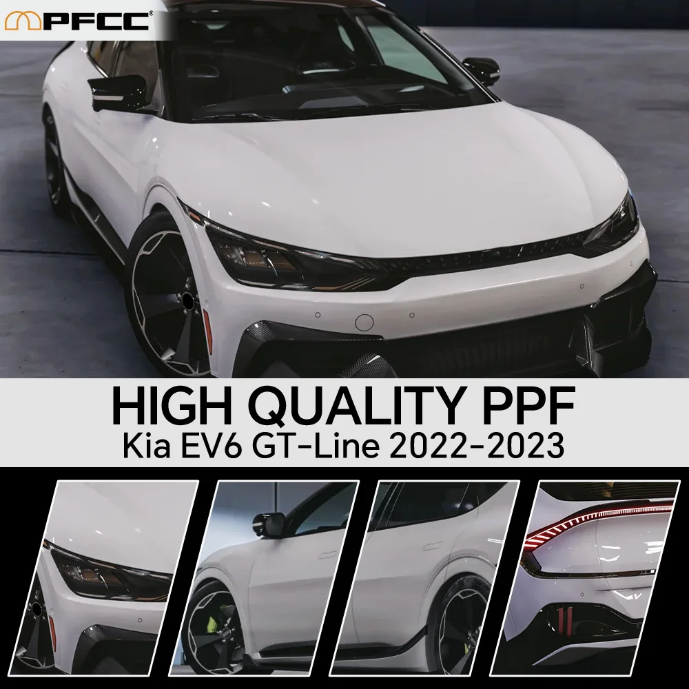 For KIA EV6 GT-line 2022 2023 TPU Paint Protection Film Pre-cut Clear PPF Invisible Anti-scratch Resistant Bra Car Accessories