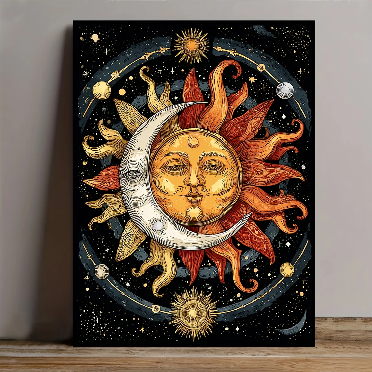 

500/1000/1200/2000PCS Puzzles for Adults,Mysterious Sun and Moon Jigsaw Puzzles Stress Relieving Fun Game Home Decor Gift