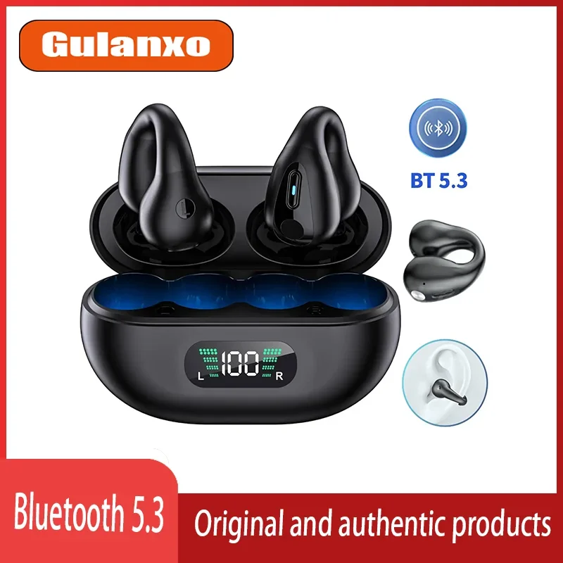 

Gulanxo Q80 wireless Bluetooth earphones bone conduction exercise running ear clip earphones with microphone for high-definition