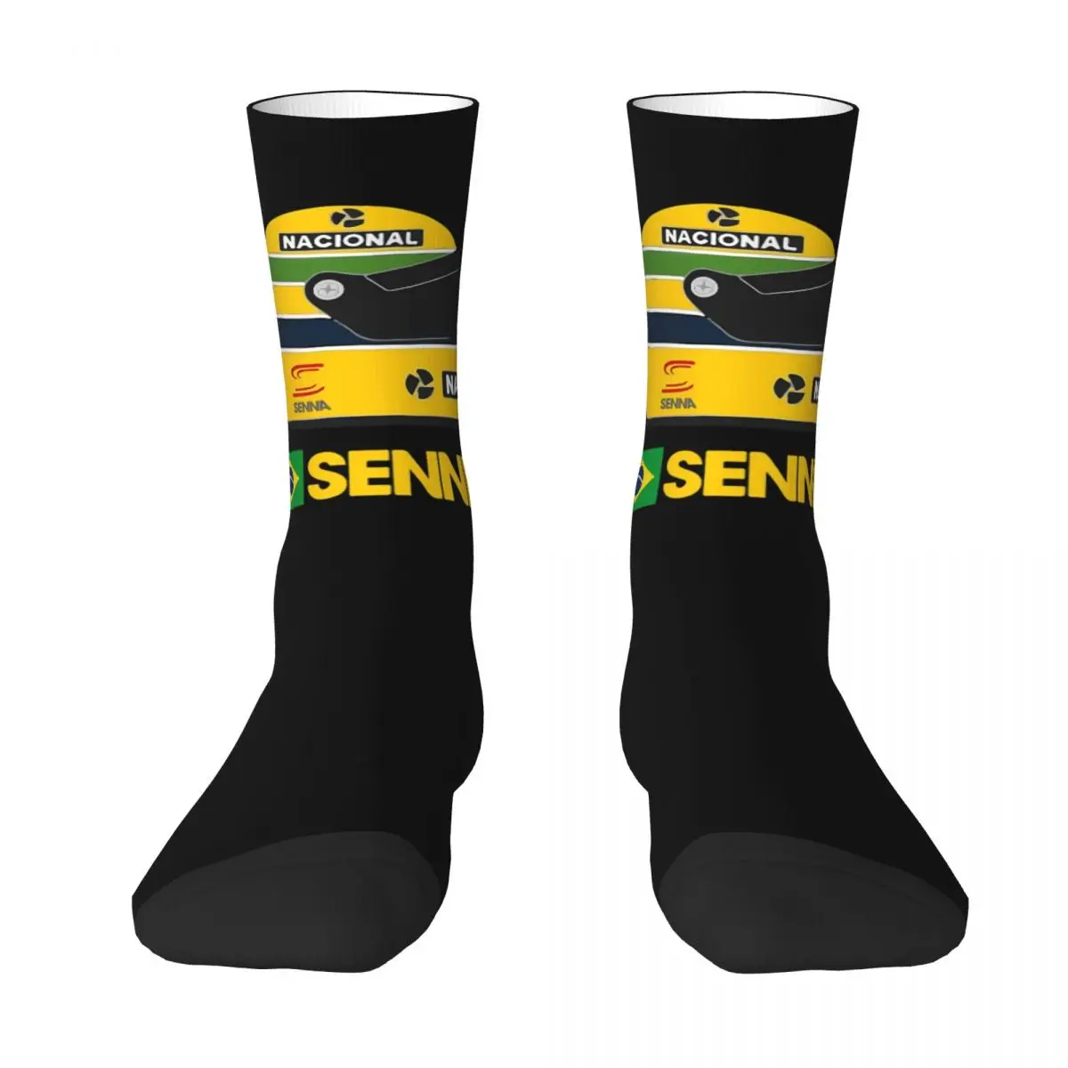 Ayrton Senna kaus kaki Retro pria, kaus kaki lari antiselip kustom musim dingin pria