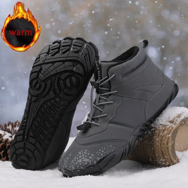 

Winter Outdoor Snow Boots Men's Ski Shoes High-Top Cotton Shoes Cold-Proof Outdoor Hiking Shoes Waterproof Non-slip Work Shoes