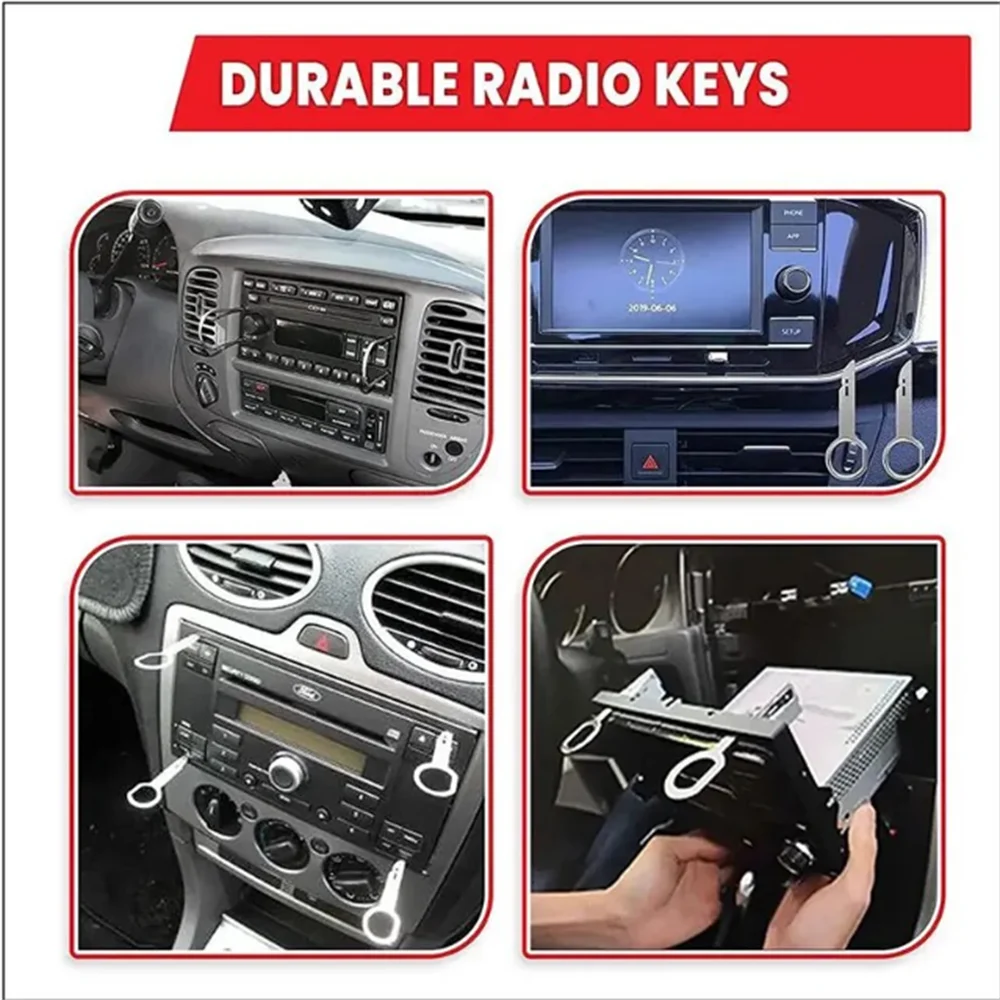 20Pcs Car Speaker Disassembly Tool Set Auto Stereo Removal Radio Keys Remove Audio Keys Navigation Dash Trim Install Tools Kit