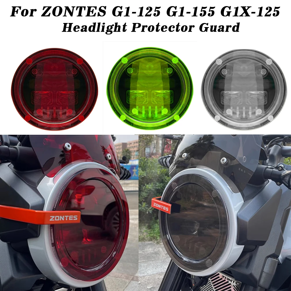 

Motorcycle Headlight Protector Guard Light Protection Cover For ZONTES G1-125 G1-155 G1X-125 G 155 SR