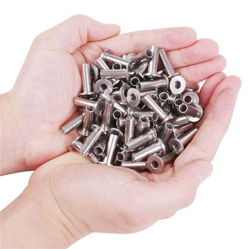 480 عبوة من الأكمام الواقية من الفولاذ المقاوم للصدأ لدرابزين كابل 1/8 بوصة 5/32 بوصة أو 3/16 بوصة، كابل T316 من الدرجة البحرية-ABYA