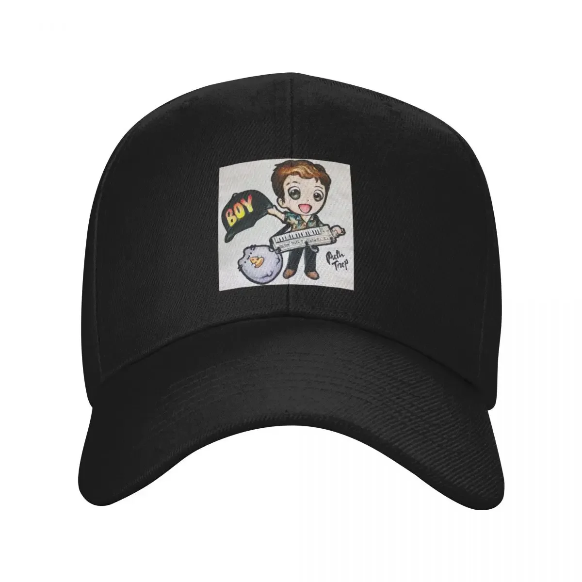 

Charlie Puth BOY Chibi Baseball Cap Rave Trucker Cap Hip Hop summer hat Sun Hats For Women Men's