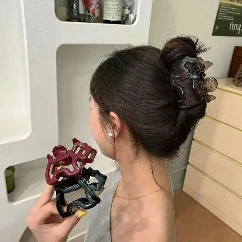 

Internet Celebrity Korean Fashion Dog Brown Clip Cute Women'S Plastic Hair Clip Student Hair Accessories Shark Clip For Women