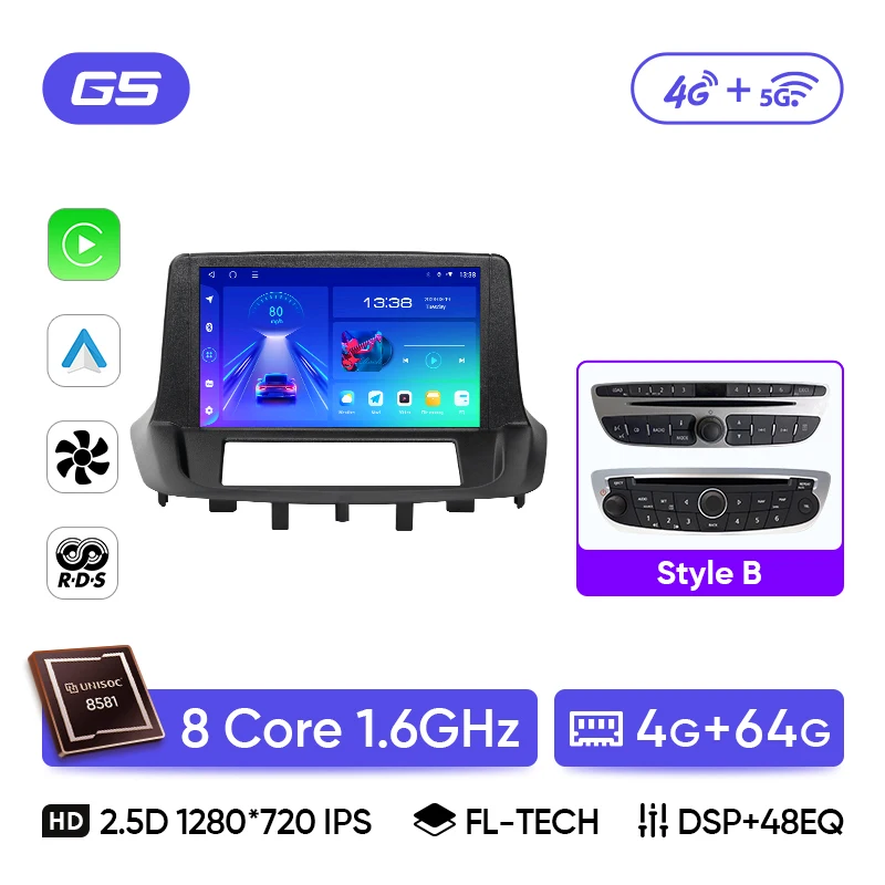 Ainavi autoradio multimediasysteem voor Renault Megane 3 RS Fluence Samsung SM3 2008 2010 2014 Android Auto draadloze Carplay DSP 4G