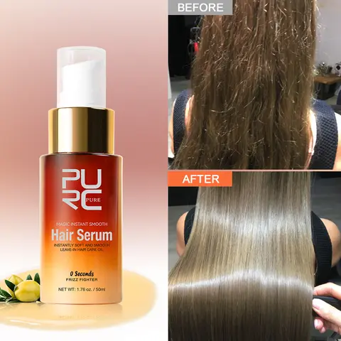 PURC Magic Instant Smooth Hair Serum Nourishing Repair Damaged Leave-In Hair Oil Anti-Frizz Softness Hair Care