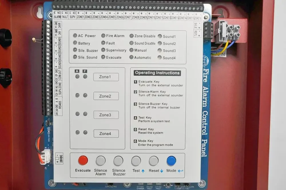 نظام إنذار الحريق سعر المصنع 4-16 منطقة لوحة تحكم إنذار الحريق التقليدية الاختيارية