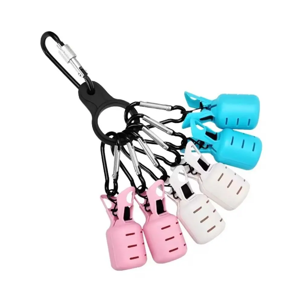 6pcs/set Tank Shaped Egi Hook Cover Protector with Carabiner Lure Fishing Hooks Cover Multi-functional Squid Jig