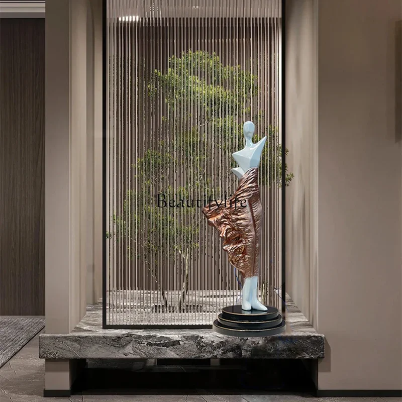 

ls 18 Modern light luxury art ornament FRP vertical humanoid niche sculpture ornament