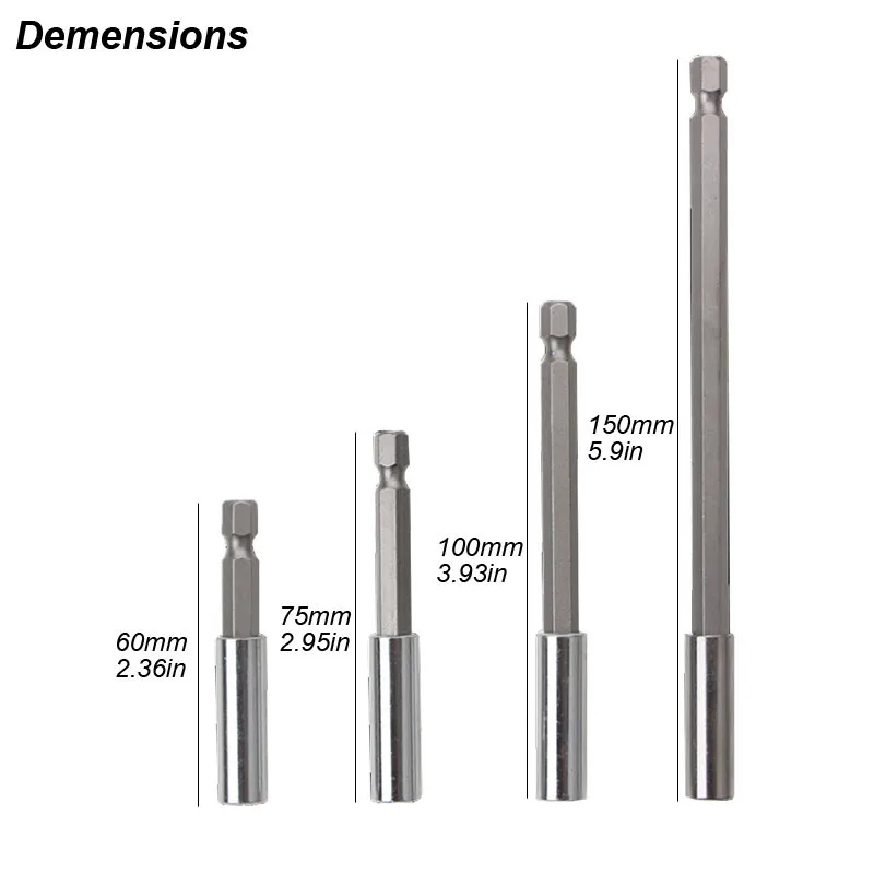Śrubokręt końcówka przedłużenie 1/4 sześciokątna głowica szybka zmiana wkrętaka Adapter przystawka długi uchwyt narzędzie magnetyczne