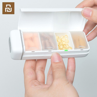 New Youpin HiPee Smart Reminder Travel Pill Case 4 Grid Medicine Organizer Container Pills Storage Box Fishing Tackle Box
