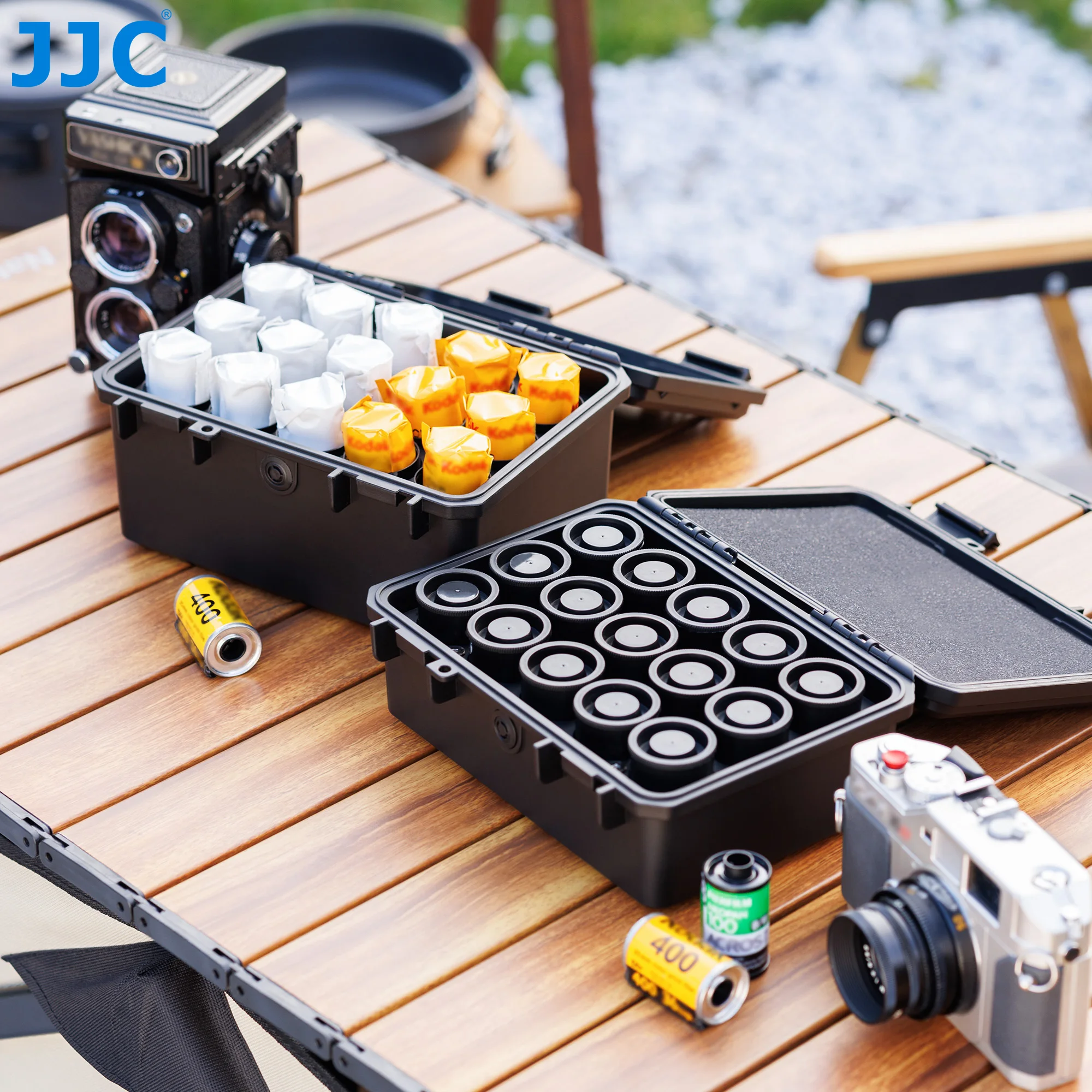 JJC 15 Rolls Camera Film Storage Boxes 120 /135 Films Storage Box Portable Film Protecte Container Case