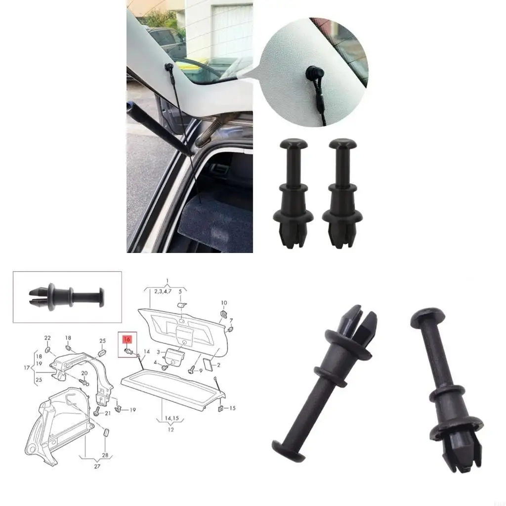 F1CF 2pcs Parcel Shelf String Clip Holders for MK5 MK6 1M6867574A Replacement Part