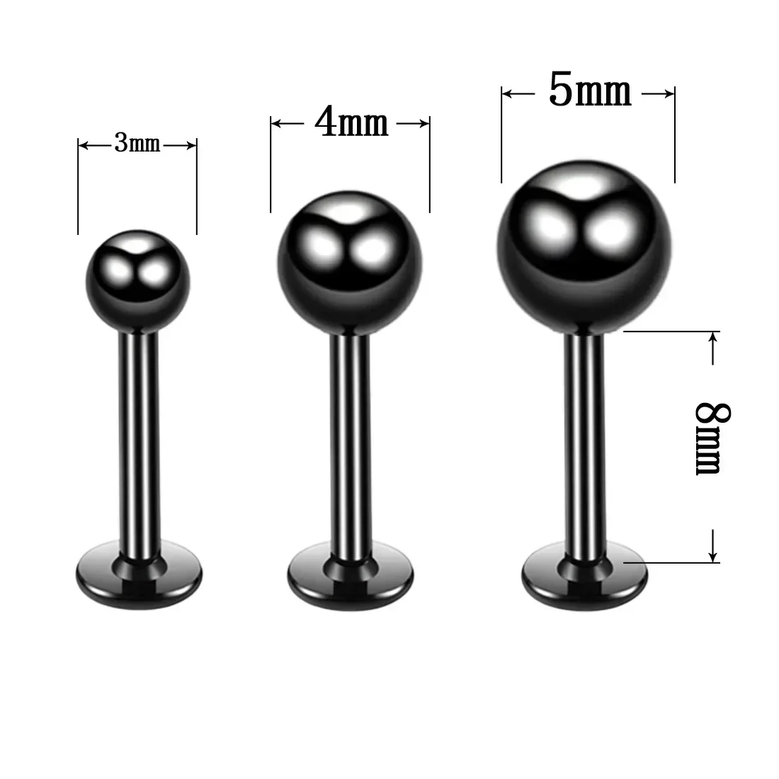 Titanium Tragus Piercing Lip Stud Earring